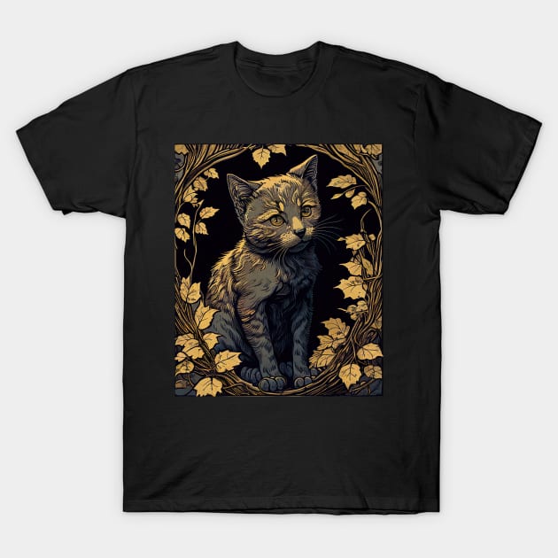 Cute cat painting - old school style T-Shirt by KoolArtDistrict